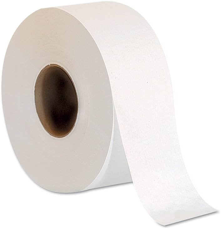 Georgia-Pacific Pacific Blue Basic 1-Ply Jumbo Jr. 9'' Toilet Paper by GP PRO (GEORGIA-PACIFIC), 13718, 2,000 Linear Feet Per Roll, 8 Rolls Per Case - Product Image