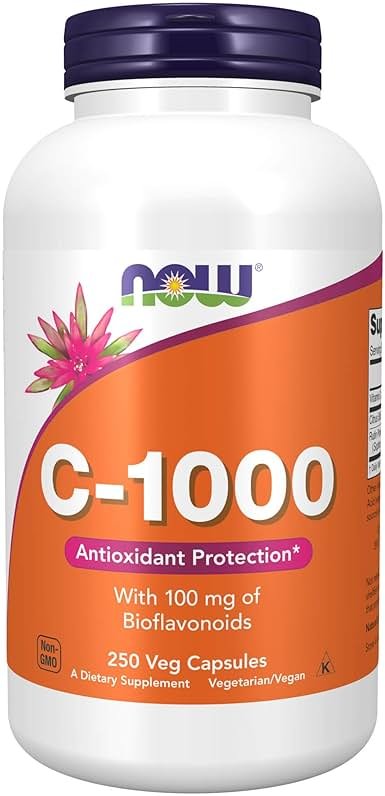 NOW Foods Supplements, Vitamin C-1,000 with 100 mg of Bioflavonoids, Antioxidant Protection*, 250 Veg Capsules - Product Image