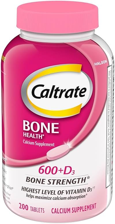 Caltrate 600 Plus D3 Calcium and Vitamin D Supplement Tablets, Bone Health Supplements for Adults - 200 Count - Product Image
