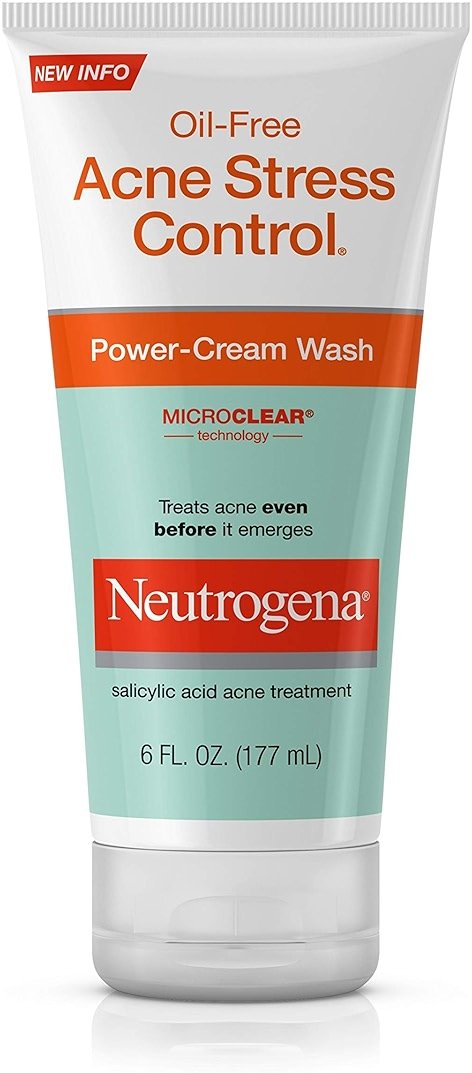 Neutrogena Oil-Free Acne Stress Control Power-Cream Wash, Multi, Cucumber, 6 Ounce - Product Image