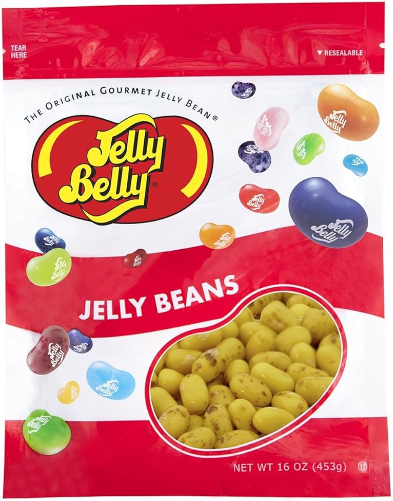 Jelly Belly Top Banana Jelly Beans - 1 Pound (16 Ounces) Resealable Bag - Genuine, Official, Straight from the Source - Product Image