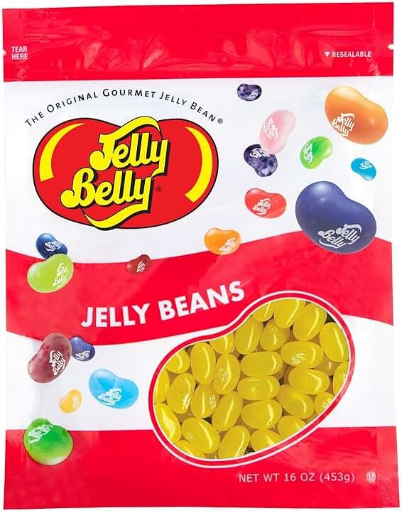 Jelly Belly Sunkist Lemon Jelly Beans - 1 Pound (16 Ounces) Resealable Bag - Genuine, Official, Straight from the Source - Product Image