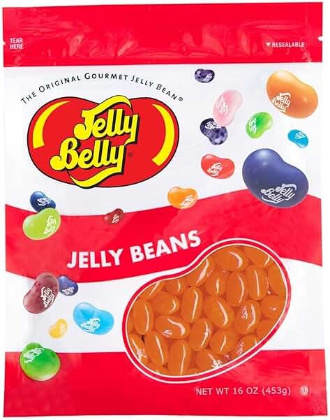 Jelly Belly Sunkist Orange Jelly Beans - 1 Pound (16 Ounces) Resealable Bag - Genuine, Official, Straight from the Source - Product Image