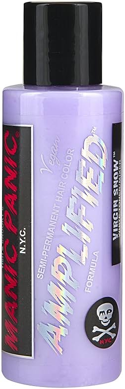 MANIC PANIC Virgin Snow Blonde Toner - Amplified - Semi-Permanent Blue-Tinted Toner for Blondes or Bleached Hair - Removes Brassiness (4oz) - Product Image