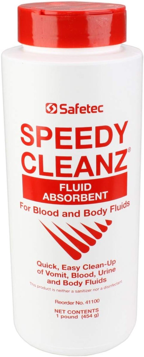 Safetec Speedy Cleanz Fluid Absorbant 16oz. Shaker Top Bottle (for Urine, Vomit and Body Fluid Spills) - Product Image