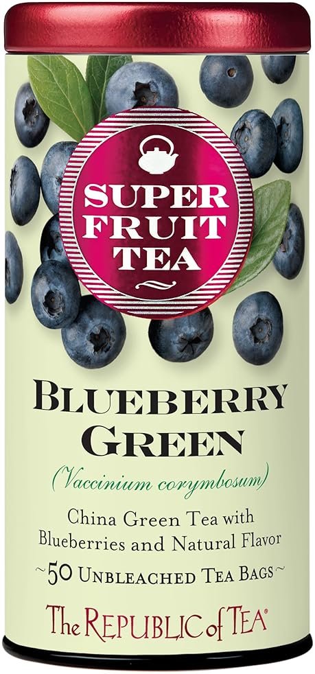 The Republic of Tea Blueberry Green Superfruit Tea, 50 Tea Bag Tin - Product Image