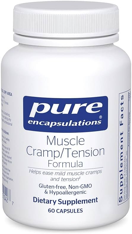 Pure Encapsulations Muscle Cramp/Tension Formula | Hypoallergenic Supplement to Reduce Occasional Muscle Cramps/Tension and Promote Relaxation* | 60 Capsules - Product Image