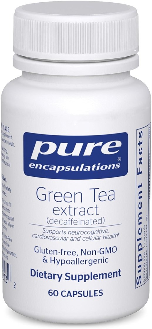 Pure Encapsulations Green Tea Extract (Decaffeinated) | Hypoallergenic Antioxidant Support for All Cells in the Body* | 60 Capsules - Product Image