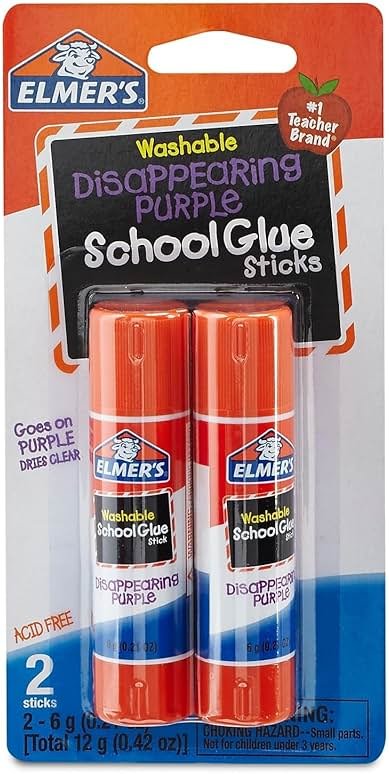 Glue Stick 2pk 6G Disap PURPL - Product Image