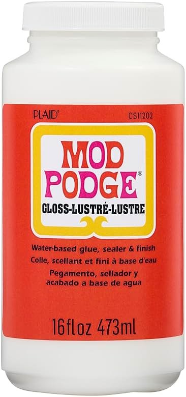 Mod Podge Gloss Sealer, Glue & Finish: All-in-One Craft Solution- Quick Dry, Easy Clean, for Wood, Paper, Fabric & More. Non-Toxic - Craft with Confidence, Made in USA, 16 oz., Pack of 1 - Product Image