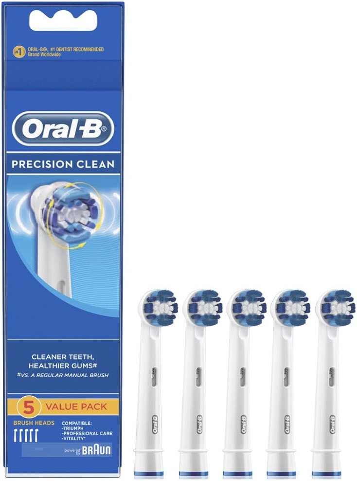 Braun Oral-B Precision Clean Electric Toothbrush Heads Pack of 5 Suitable for All Oral-B Rotary Brushes - Product Image
