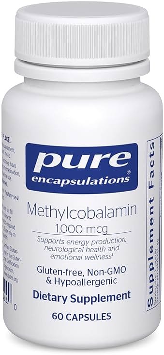 Pure Encapsulations Methylcobalamin 1,000 mcg - Vitamin B12 Supplement to Support Memory & Nerve Health* - Premium Vitamin B12 Capsules - 60 Capsules - Product Image