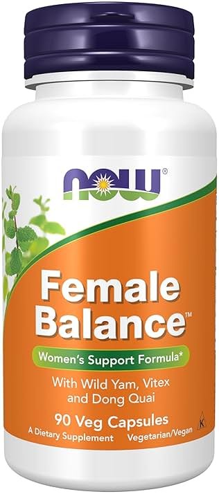 NOW Foods Supplements, Female Balance™ with Wild Yam, Vitex, Dong Quai, GLA, Vitamin B-6 and Folate, 90 Capsules - Product Image
