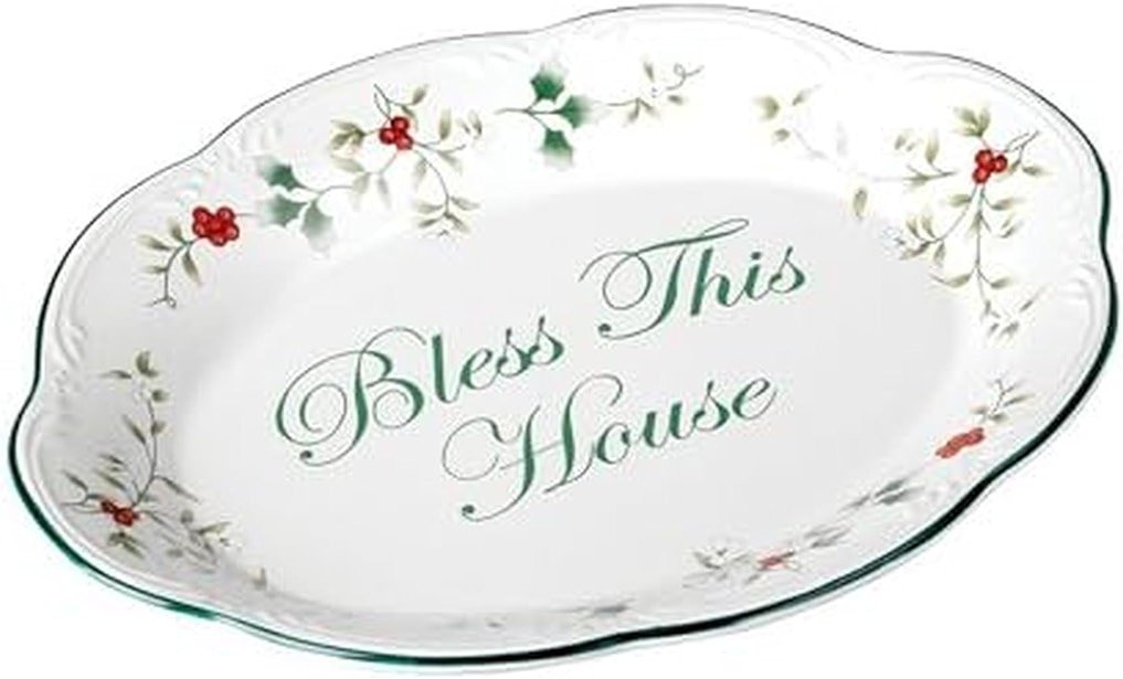 Pfaltzgraff Winterberry Bless This House Plate - 11-Inch - Product Image