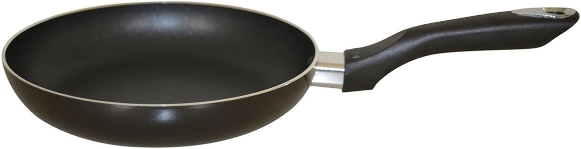 IMUSA 8in Bistro Aluminum Nonstick Fry Pan with Cool Touch Handle, Small Skillet for Eggs, Omelets, Sauteing, and Everyday Cooking, Black - Product Image