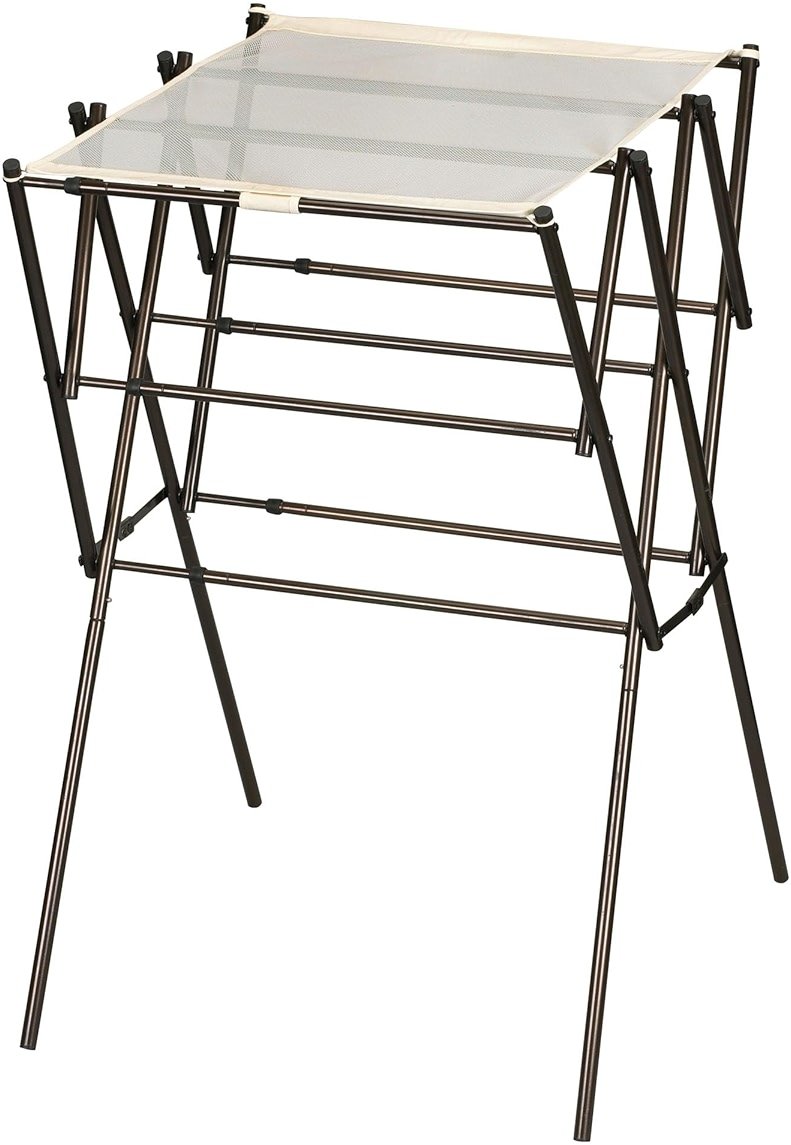 Household Essentials 5175 Collapsible Expandable Metal Clothes Drying Rack, Antique Bronze, STORAGE - Product Image