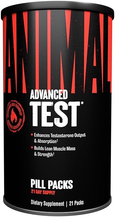 Animal Test Testosterone Booster for Men - Male Enhancing Supplement Libido Booster for Strength Athletes & Bodybuilders to Increase Stamina, Endurance, Muscle Growth, All-in-One Packs – 21 Day Cycle - Product Image