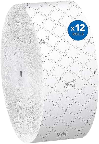 Scott Professional Coreless High-Capacity Jumbo Roll Toilet Paper, Bulk (07006), 2-Ply, Elevated Design, Septic Safe, White (12 Rolls at 1,150' Each, 13,800'/Case) - Product Image