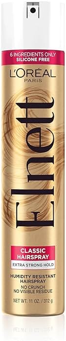 L'Oreal Paris Elnett Classic Hairspray, Suitable for Color Treated Hair, up to 72-Hour Extra Strong Hold Formula with Humidity Resistant Frizz Control, Hairspray with Soft, Brushable Finish, 11 oz - Product Image