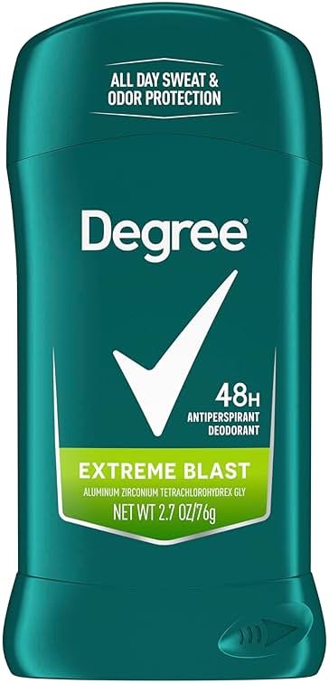 Degree Men Original Protection Antiperspirant Deodorant 48-Hour Sweat and Odor Protection Extreme Blast Antiperspirant For Men 2.7 oz, Pack of 6 - Product Image