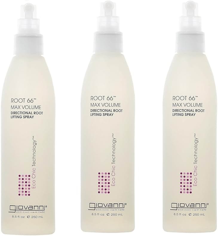 GIOVANNI Root 66 Max Volume Directional Hair Root Lifting Spray, for Thin & Fine Hair, Lifts Hair to New Heights, Root Lifter & Hair Volumizer, No Parabens, Color Safe - 8.5 Oz (3 Pack) - Product Image
