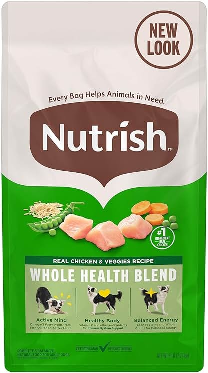 Nutrish Dry Dog Food, Real Chicken & Veggies Recipe Whole Health Blend, 6 lb. Bag (Rachael Ray) - Product Image
