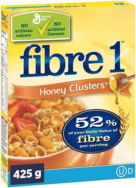 Fibre 1 Honey Cluster Cereal, 425g/15oz. - Product Image