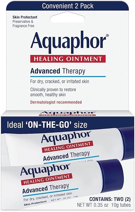 Aquaphor Healing Ointment Advanced Therapy Skin Protectant, Dry Skin Body Moisturizer, 0.35 Oz Tube, Pack of 2 - Product Image