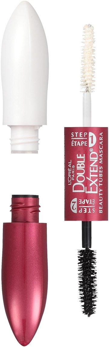 L'Oreal Paris Makeup Double Extend Tubing Mascara, Lengthening 2 Step Mascara, Smudgeproof, Black - Product Image