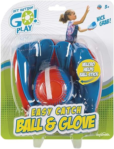 Get Outside Go! Easy Catch Ball & Glove Set Super Sport Outdoor Active Play Baseball by Toysmith (Packaging May Vary) Small - Product Image