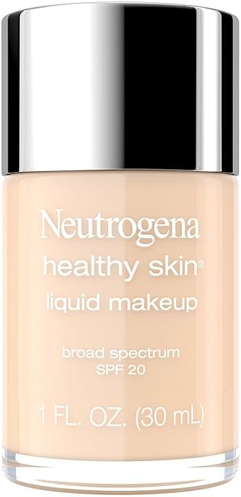 Neutrogena Healthy Skin Liquid Foundation Makeup with Broad Spectrum SPF 20 Sunscreen, Lightweight, Medium Coverage Makeup with Sunscreen and Pro-Vitamin B5, Buff 30, 1 fl. oz - Product Image