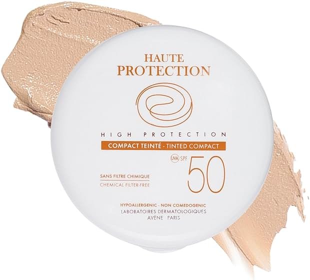 Avène Mineral Tinted Compact SPF 50, Mineral Sunscreen Tinted Sun Care with Mirror, Fragrance-Free for Sensitive Face SPF, Water Resistant, Non-Greasy, Does not Contain Avène Thermal Spring Water - Product Image