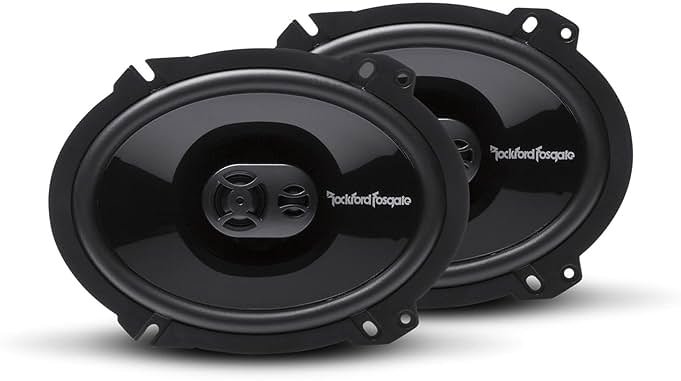 Rockford Fosgate P1683 Punch 6"x8" 3-Way Coaxial Full Range Speakers - Black (Pair) - Product Image