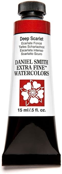 Daniel Smith Extra Fine Watercolor Paint, 15ml Tube, Deep Scarlet, 284600033, 0.5 Fl Oz (Pack of 1) - Product Image