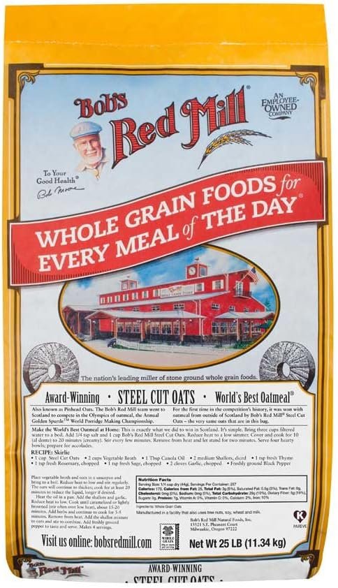 Bob's Red Mill Steel Cut Oats, 25oz (Pack of 1) - Non GMO, Whole Grain, Vegan, Kosher - Product Image