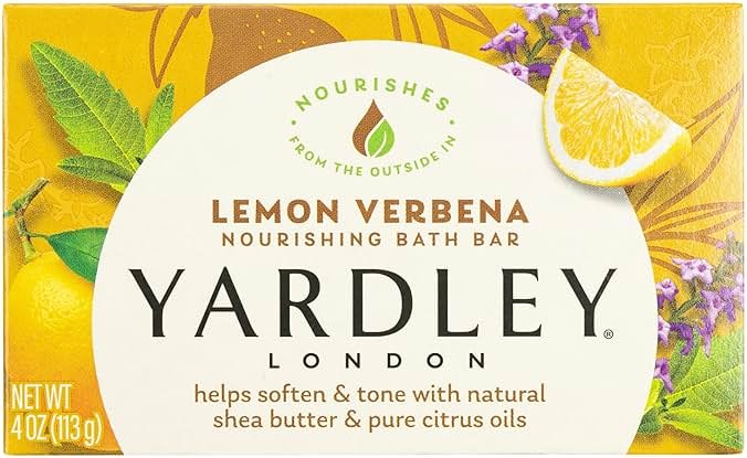 Yardley London Lemon Verbena Naturally Moisturizing Bath Bar, 4.25 ounce - Product Image