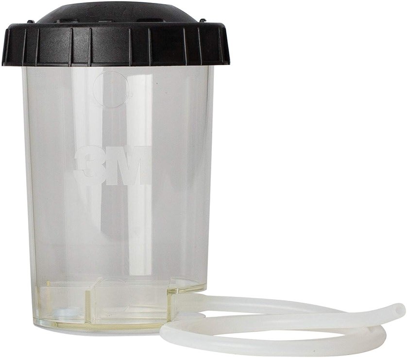 3M PPS 2.0 H/O Pressure Cup with Air Hose, 26121, Midi, 13.5 Ounces, Use with 3M Accuspray HGP Spray Gun for Thick High-Viscosity Latex Paints, Varnishes, Coatings and Primers, 1 Pack - Product Image