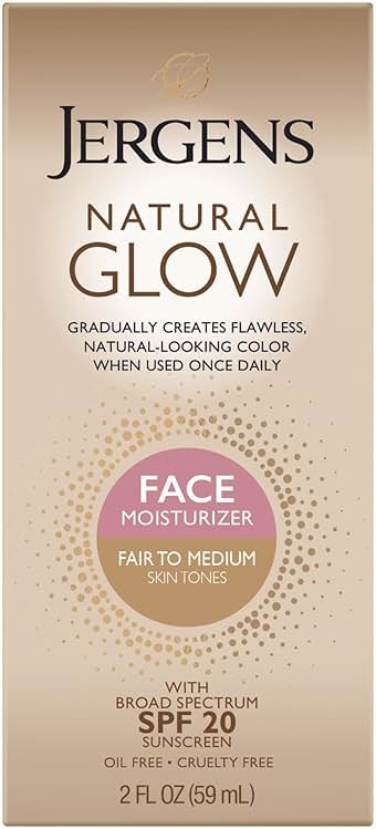 Jergens Natural Glow Daily Facial Moisturizer, Fair to Med 2 fl oz (59 ml) - Product Image