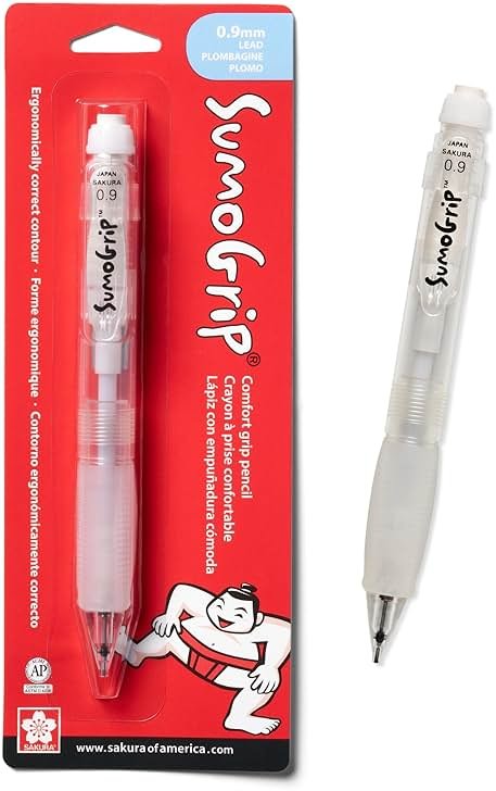 SAKURA 50280 SumoGrip 0.9-mm Pencil with Eraser, Clear - Product Image