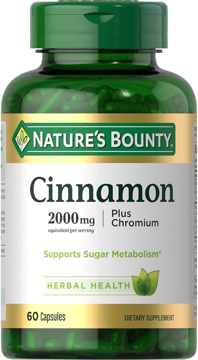 Nature's Bounty Cinnamon Plus Chromium Capsules, 60 Count - Product Image