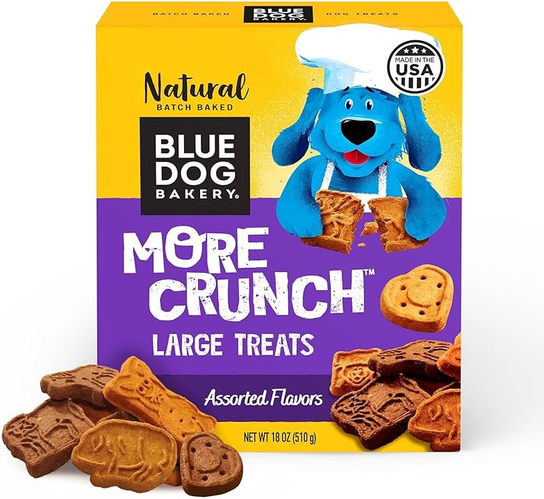 Blue Dog Bakery Natural Dog Treats, More Crunch Large, Assorted Flavors, 18oz Box, 1 Box - Product Image