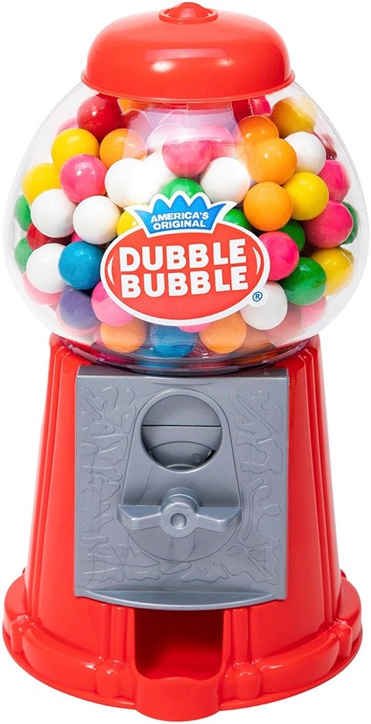 Schylling Brand Classic Retro Gumball Coin Bank - 8.5" Tall - Includes 45 Dubble Bubble Gumballs - Ages 3+ - Product Image