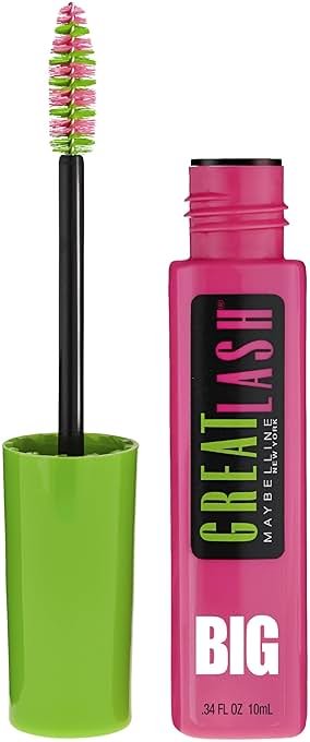 Maybelline Makeup Great Lash BIG Washable Mascara, Very Black Volumizing Mascara, 0.34 fl oz - Product Image