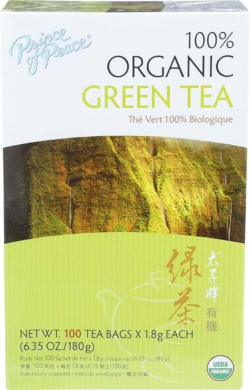 Prince of Peace Organic Green Tea 100 Tea Bags - 2 pack - Product Image