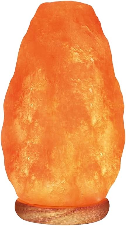 WBM LLC Himalayan Glow Natural Pink Salt Lamp, Crystal Salt Lamp Night Light with (ETL Certified) Brightness Control Dimmer Switch, Wooden Base & Salt Lamps Bulb | 6-8 LBS, Model Number: 1001 - Product Image