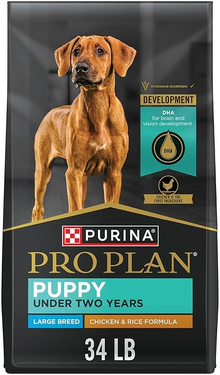 Purina Pro Plan Large Breed Dry Puppy Food, Chicken and Rice Formula - 34 lb. Bag - Product Image