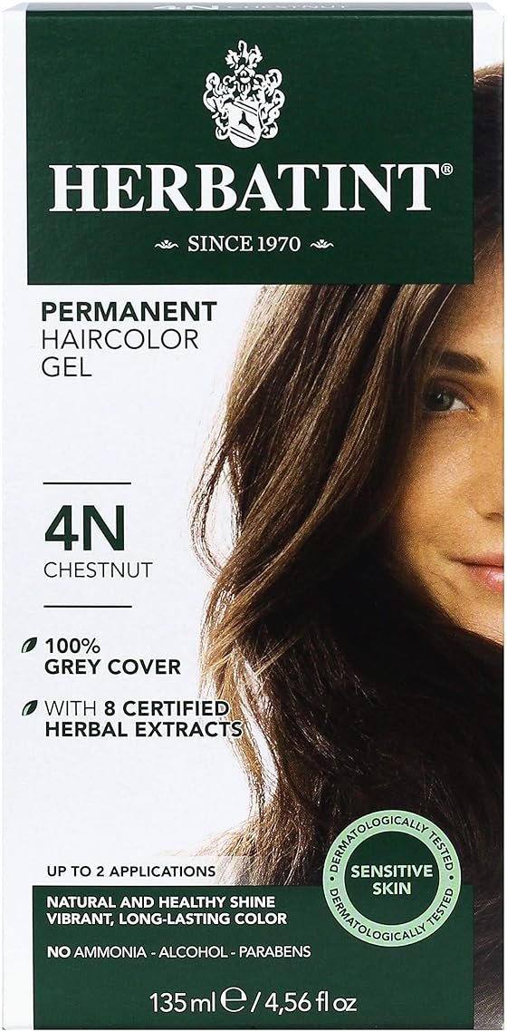 Hair Color 4N Chestnut Kit By Herbatint - Product Image