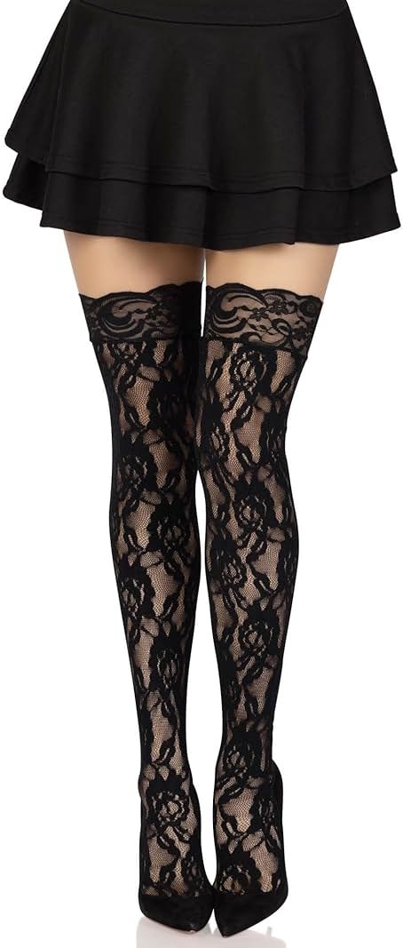 Leg Avenue Women's Hosiery Lace Thigh Highs - Product Image