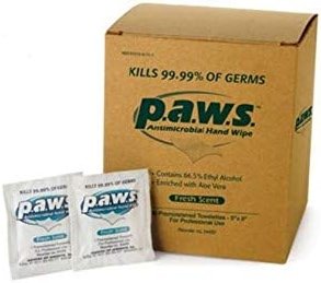 Safetec of America Paws Disinfecting Towelette (100 Piece Box) - 34400 Box - Product Image