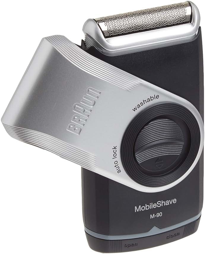 Braun Electric Razor for Men, M90 Mobile Electric Shaver, Precision Trimmer, Washable - Product Image